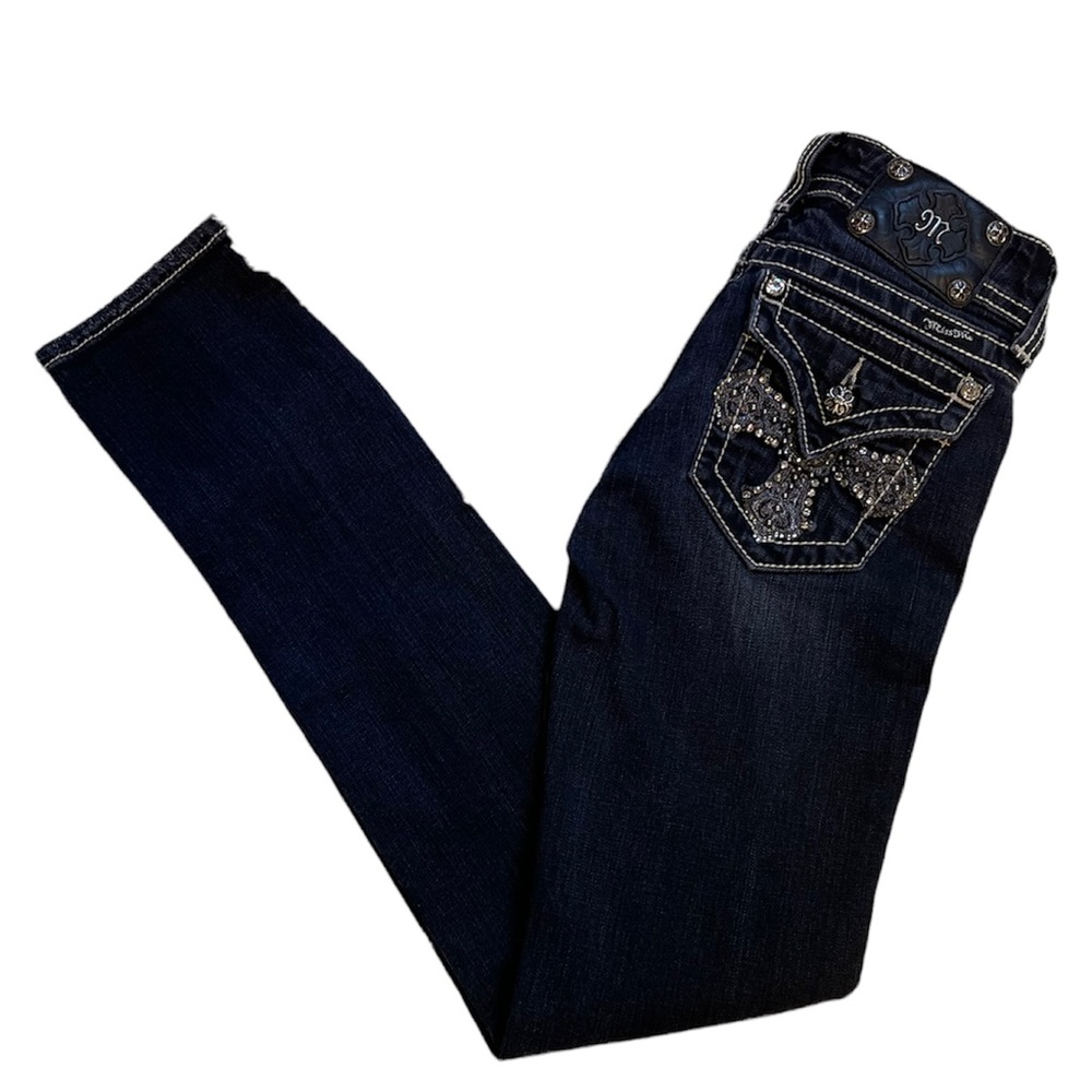 Miss Me dark skinny jeans size 27
